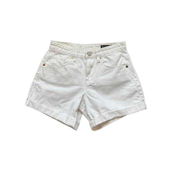 BlankNYC White Mom Cuff Denim Short Size 24 The Perry Relaxed 5 Pocket Jean NEW - Picture 4 of 9